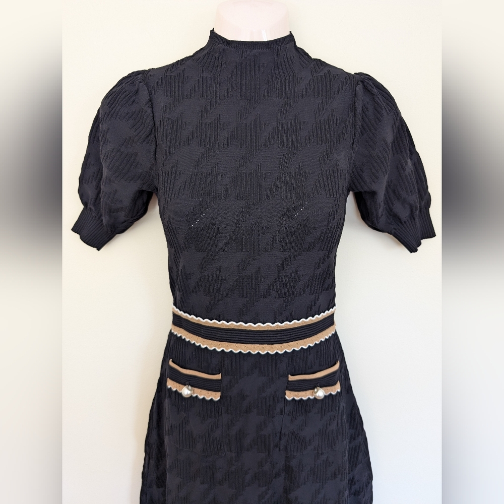 Sandro Black Knit Dress 2 /Medium / US 6 - Picture 7 of 14